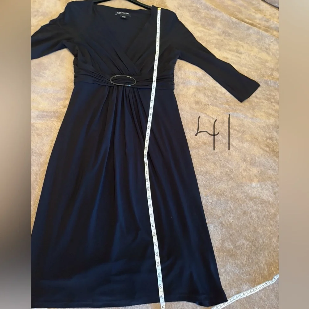 Jones New York black dress with slip Size 12 - Picture 3 of 7